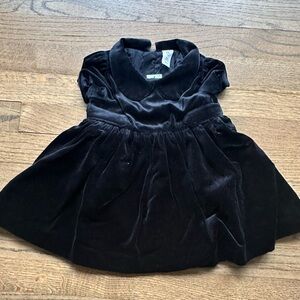 NWT Banana Republic Black Velvet Dress - 6-12 mos
